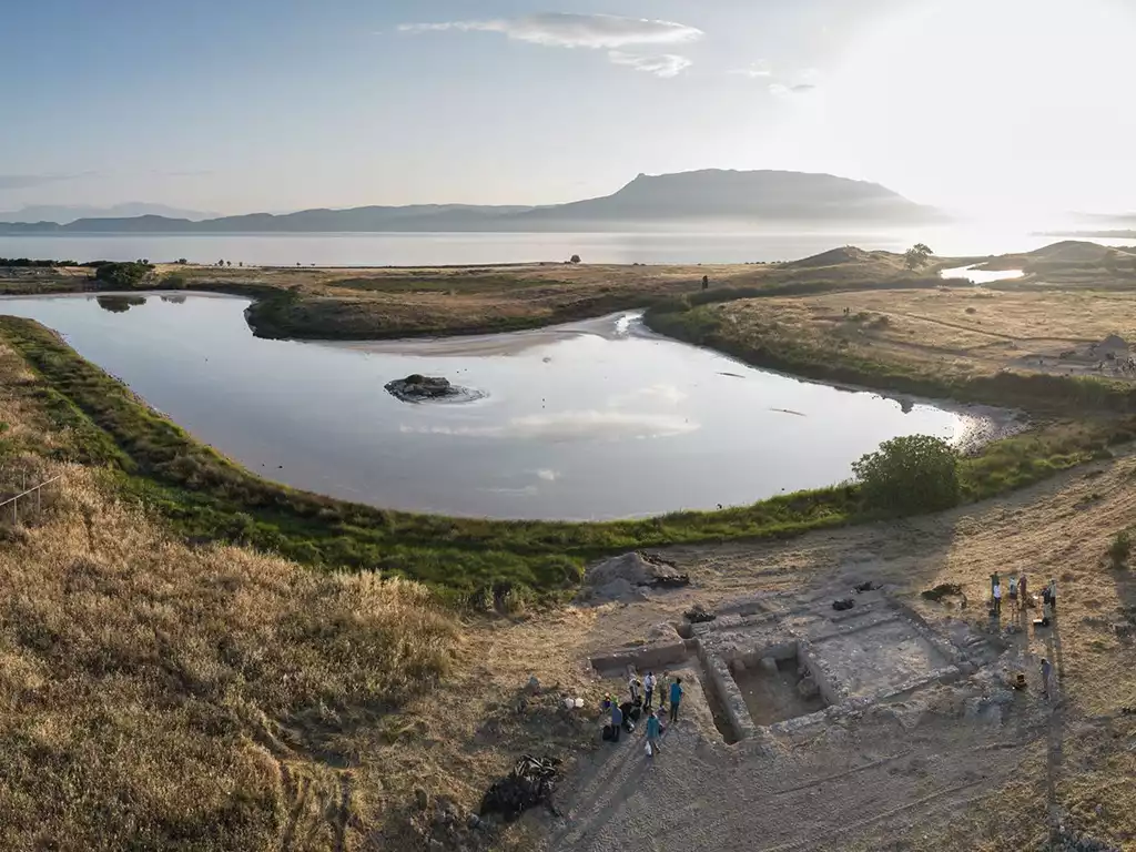 Lechaion, Greece. Ancient Greek Engineering & Bronze Age Fossil Fuels Lechaion. Image by Paul D. Scotton, Archaeological Institute of America