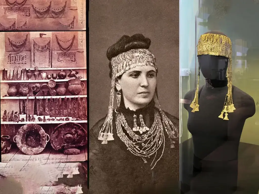 Ancient Troy: Bronze Age Trade, Power, and Collapse - Sophia Schliemann wearing Priam's Treasure