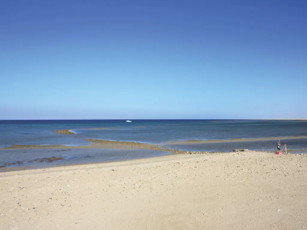 The World's Oldest Harbour: Egypt's Wadi al-Jarf Breakwater Wadi al-Jarf. Photo G. Marouard