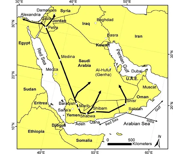 Ancient Overland Trade Routes to the Mediterranean The Incense Road