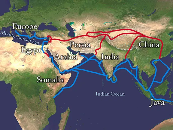 Ancient Overland Trade Routes to the Mediterranean The Spice Road