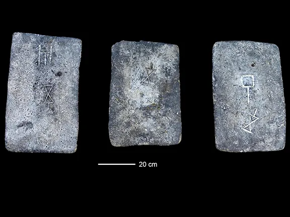 Tin ingots from Israel from Cornwall - 12th c BC