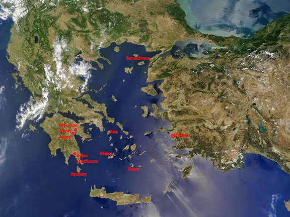 From Trading Post to Emporium in the Mare Nostrum Minoan trading posts identifed by presense of Linear A script