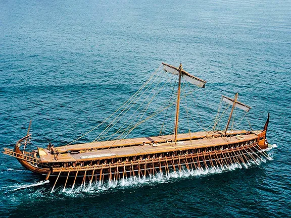 Replica of Hellenistic style trireme