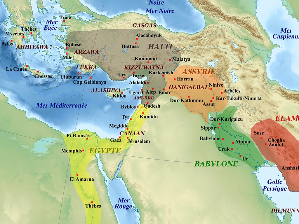 The Development of Diplomacy Between Bronze Age Empires The main kingdoms of the Middle East during the 13th century BC