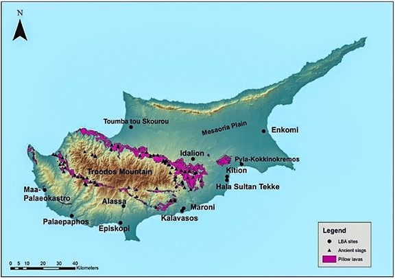 Late Bronze Age Civilisations of the Middle East and Eastern Mediterranean Cyprus during the Late Bronze Age about 1300 BC