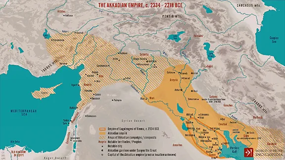 The 4.2k yr BP event Akkadian Empire
