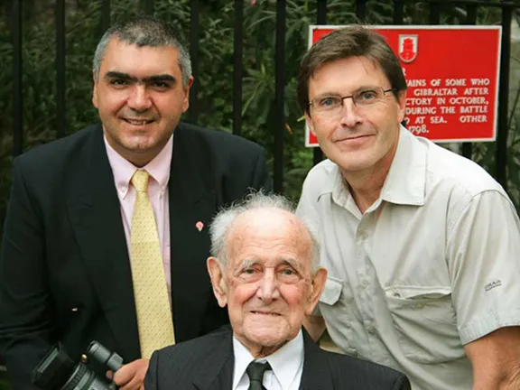 Operation Tracer - The Stay Behind Chamber on Gibraltar during WW II Martin Nuza  - Dr Cooper (middle) - Jim Crone