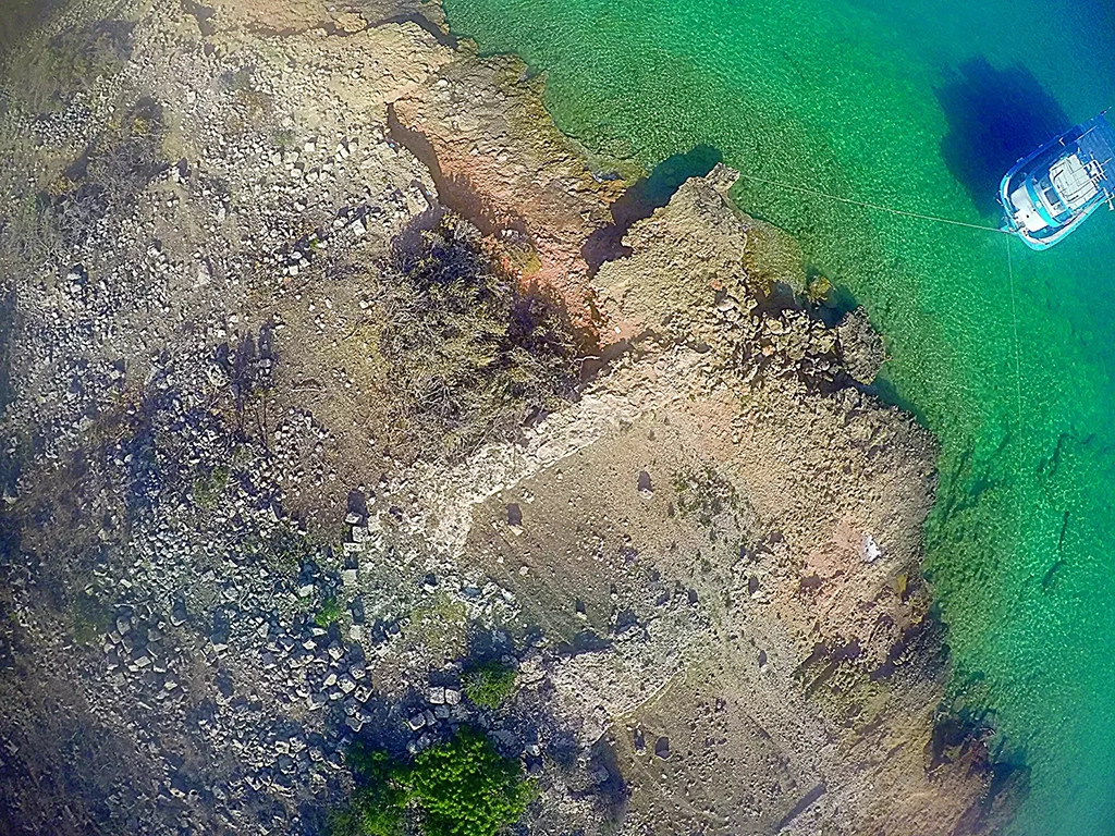 Dana Island: Turkey's Iron Age Shipyard and Naval Base - Aerial view of the Dana Island shipyards