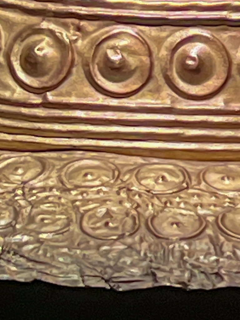 The Bronze Age Golden Hats of Central Europe Brim Detail on the Schifferstadt Golden Hat