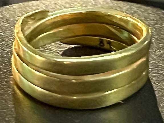 Spiral gold bronze age bracelet