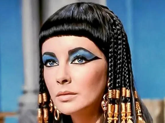 Cleopatra portrayed by Elizabeth Taylor