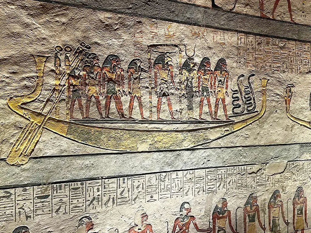 The Secrets of the Ostraca: Valley of the Kings Blueprints - Wall panel from the tomb of Ramesses IX