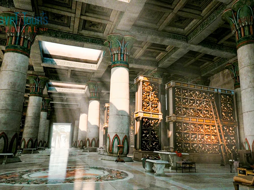 Six Great Ancient Libraries: Humanity's Lost Knowledge Hubs Artists impression of the Library of Alexandria