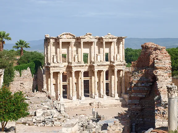 Six Great Ancient Libraries: Humanity's Lost Knowledge Hubs Ruins of the Library of Celsus at Ephesus