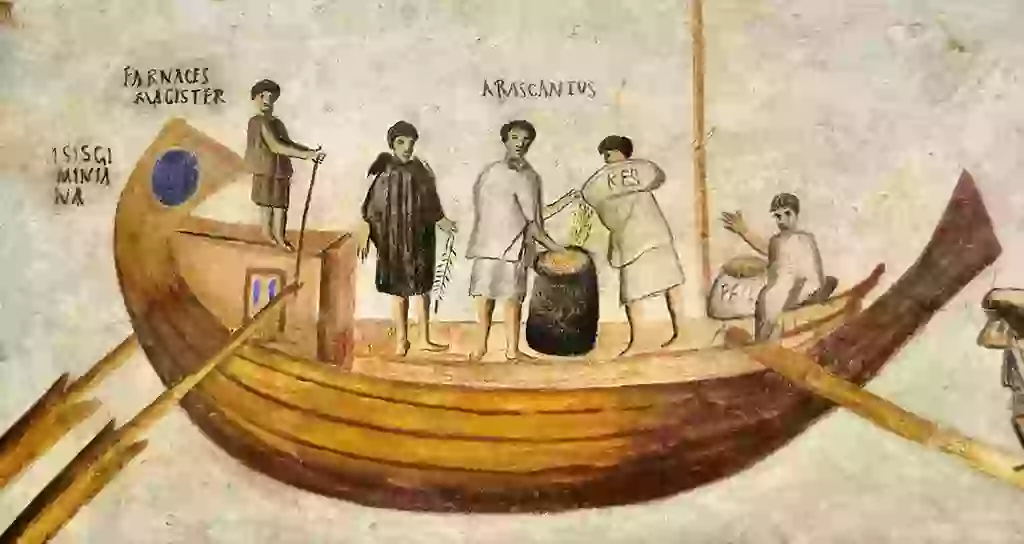 Naval Technology in the Mediterranean during the Roman Era - Roman Fresco of the Isis