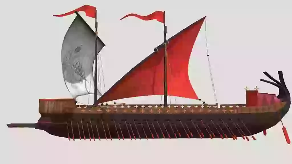 Naval Technology in the Mediterranean during the Roman Era - Illustration of a Laburna style ship