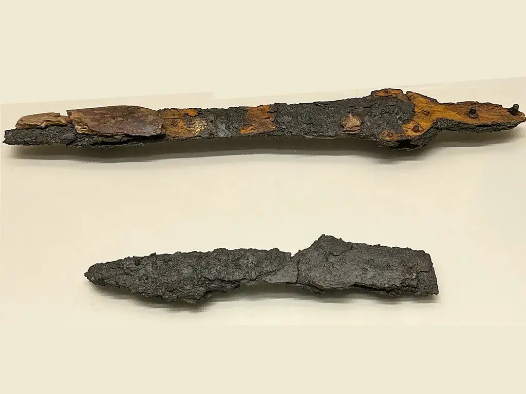 How and Why Cyprus Survived the Collapse of the Bronze Age - Iron sword with wooden handle 1050 - 1025 BCE