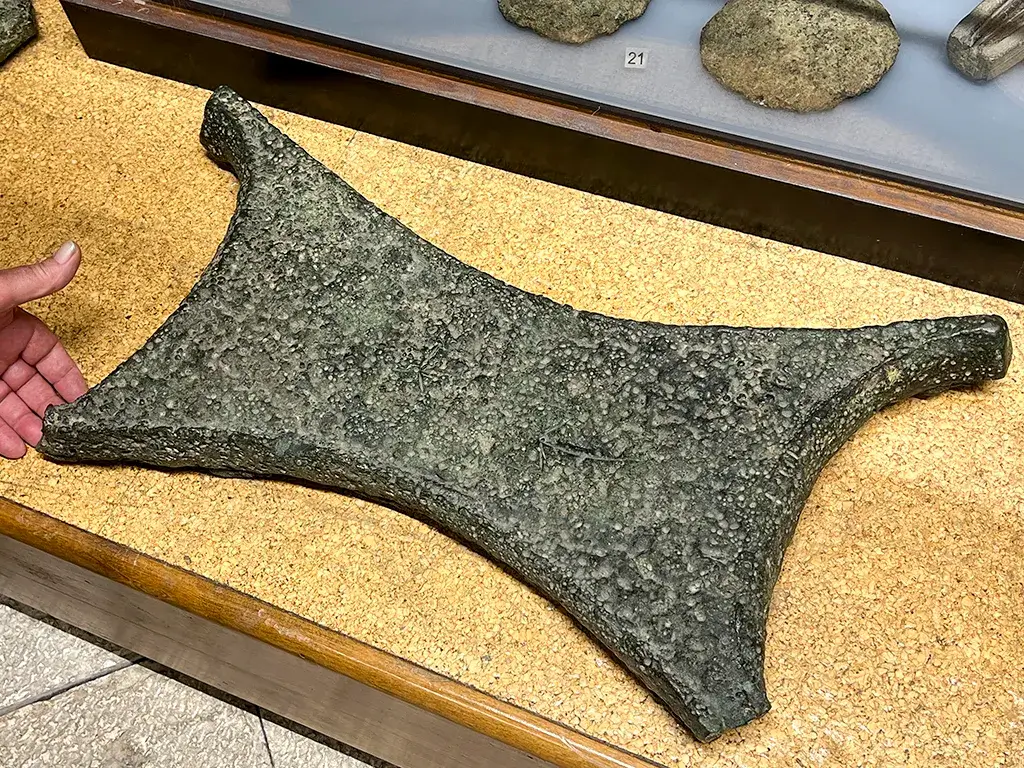 How and Why Cyprus Survived the Collapse of the Bronze Age - Copper oxhide ingot from Cyprus found on Sardinia
